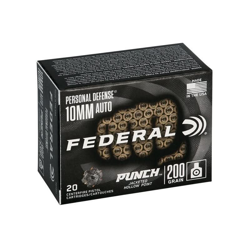 Munição Federal 10mm Auto 200gr JHP Punch (20un)