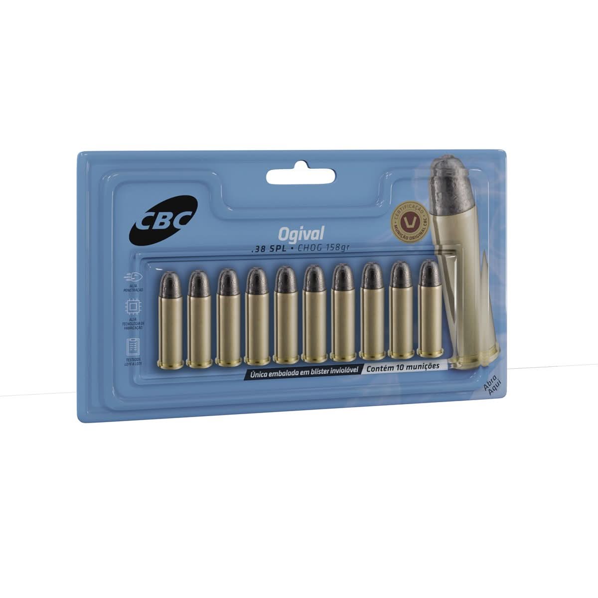 Munição CBC .38 SPL CHOG 158gr