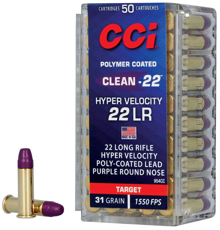Munição CCI Clean-22 Hyper Velocity 22 LR 31 Grain 1550 fps