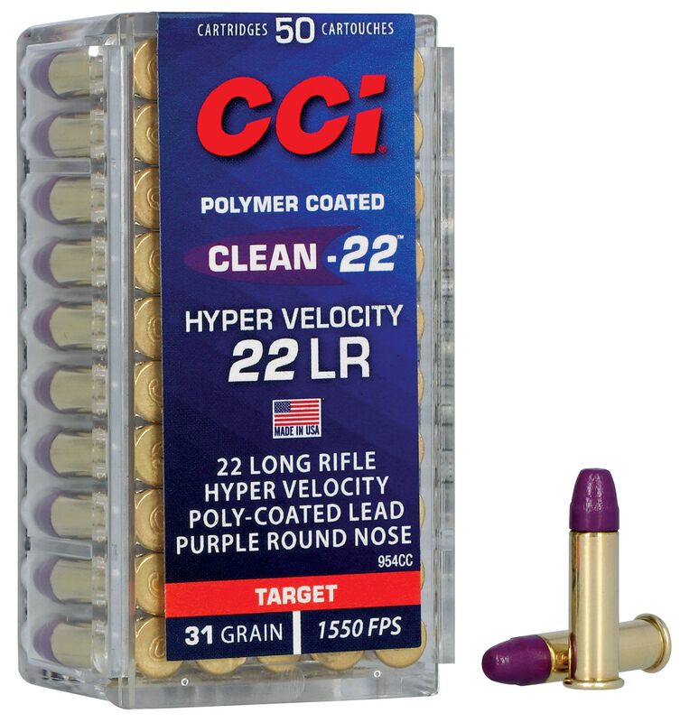 Munição CCI Clean-22 Hyper Velocity 22 LR 31 Grain 1550 fps