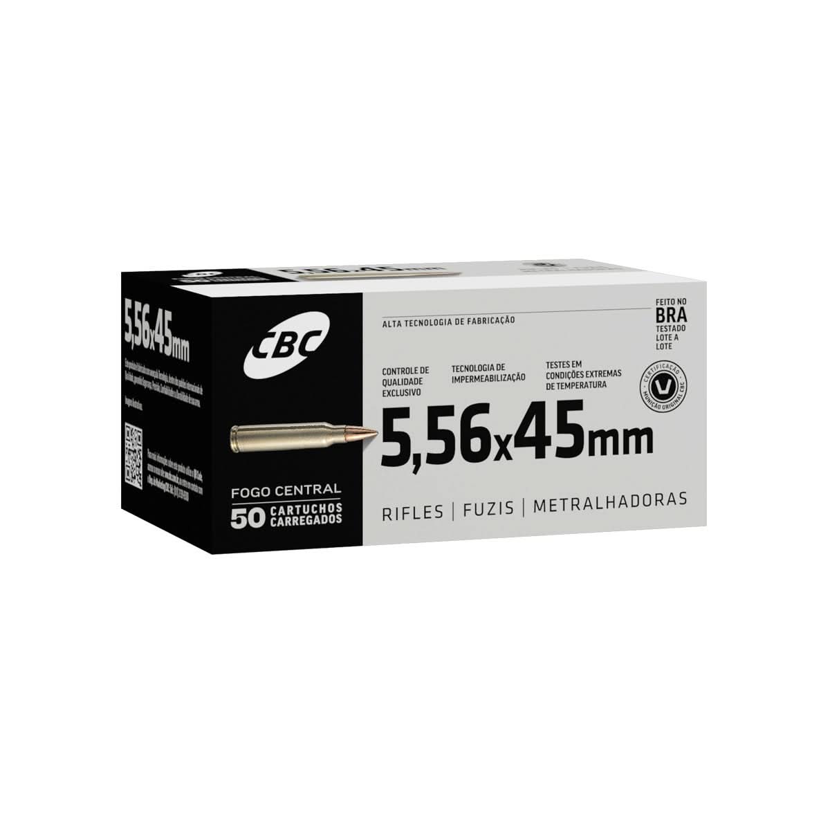 Munição CBC 556×45 M193 Comum (50un)