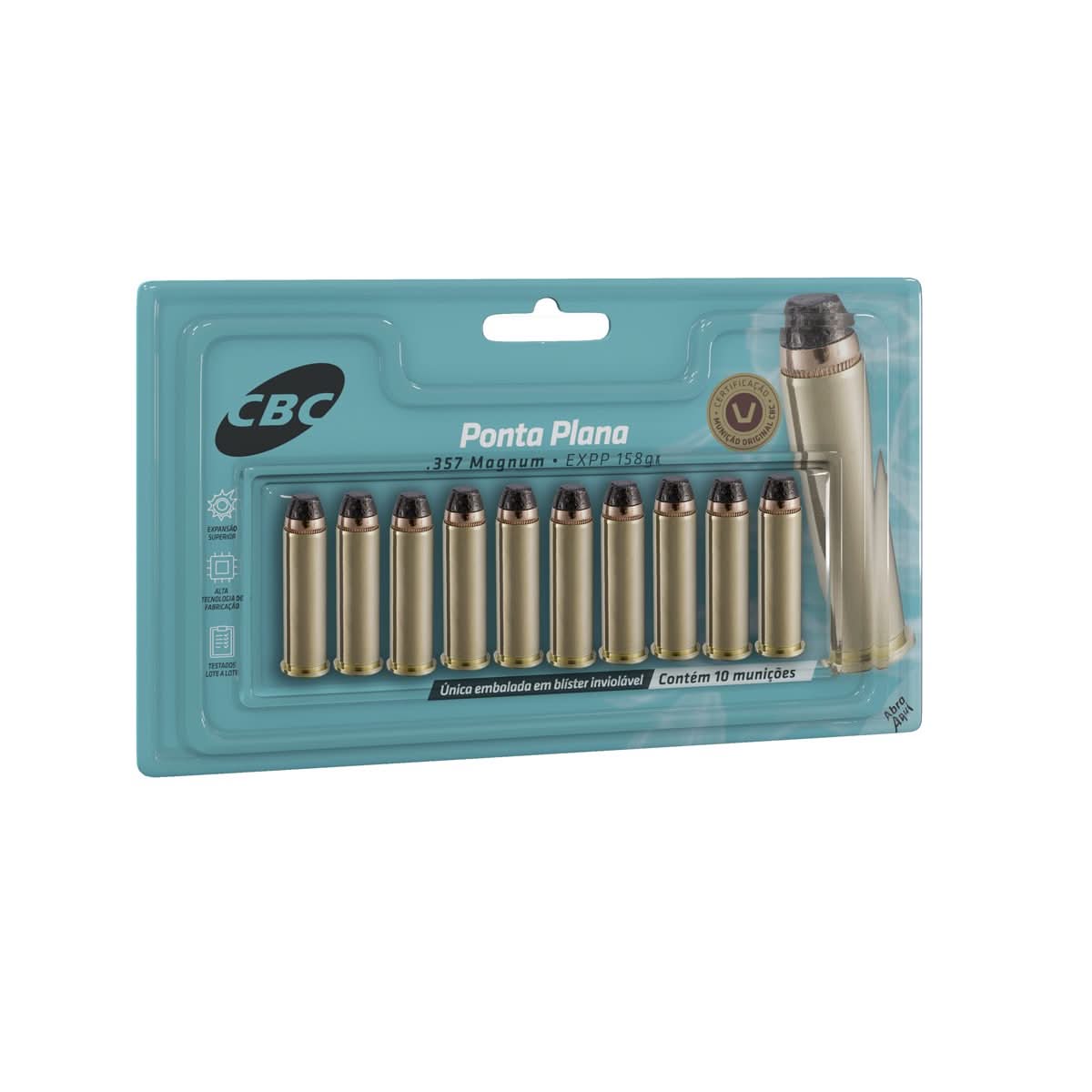 Munição CBC .357 MAG EXPP 158gr (10un)