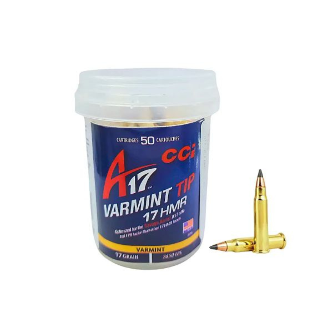 Cartucho CCI .17 HMR 17GR Poly Tip (50un)