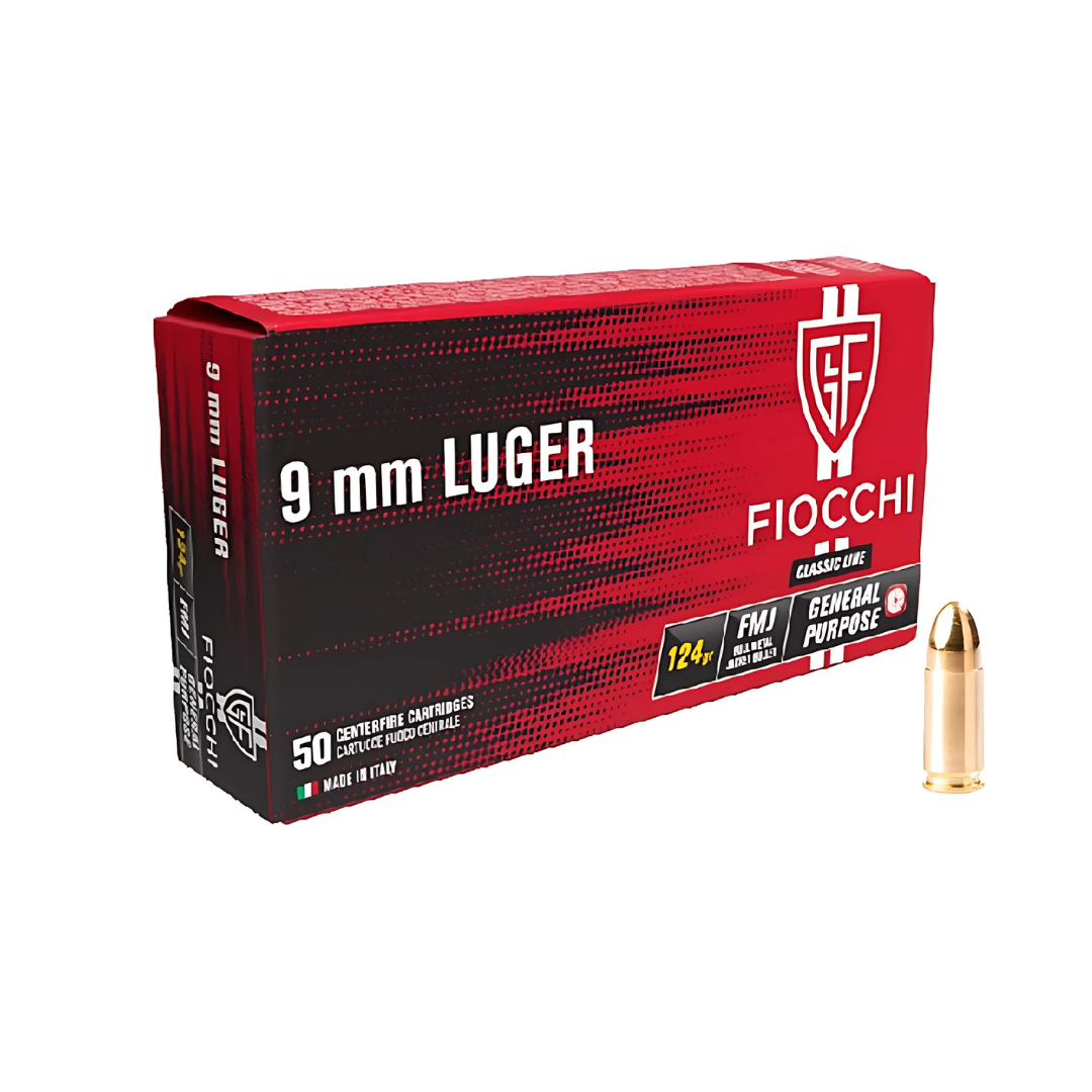 Munição Fiocchi Classic 9 mm Luger FMJ - Caixa c/50