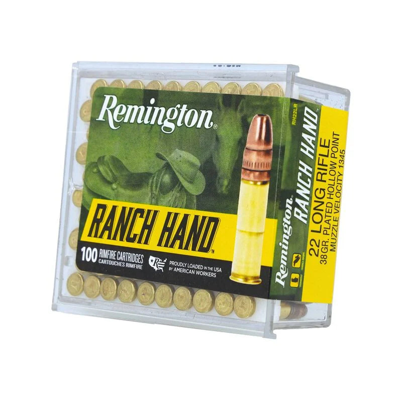 Munição Remington Ranch Hand .22 LR 38GR LHP C/100 UN