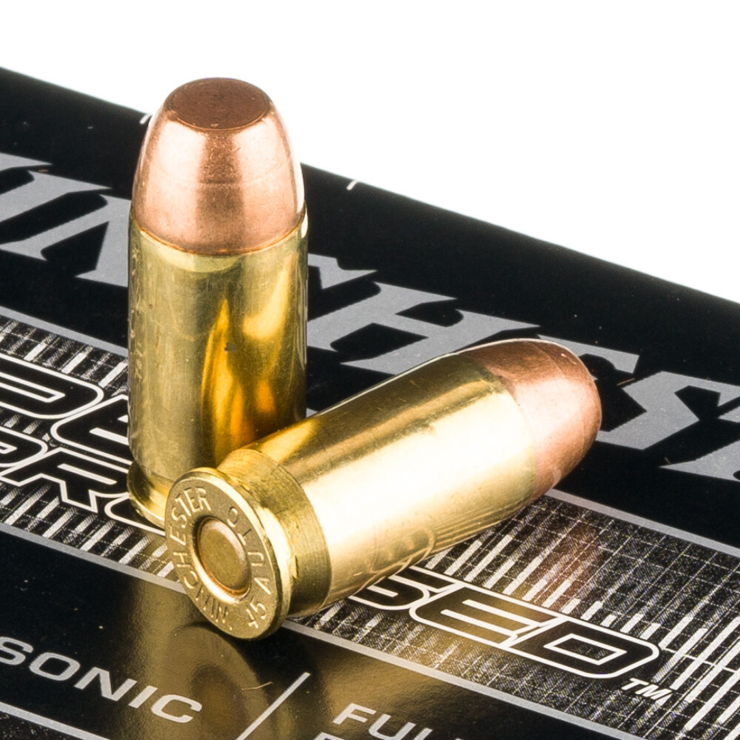 MUNIÇÃO WINCHESTER .45ACP SUPER SUPPRESSED 230GR SUBSONIC