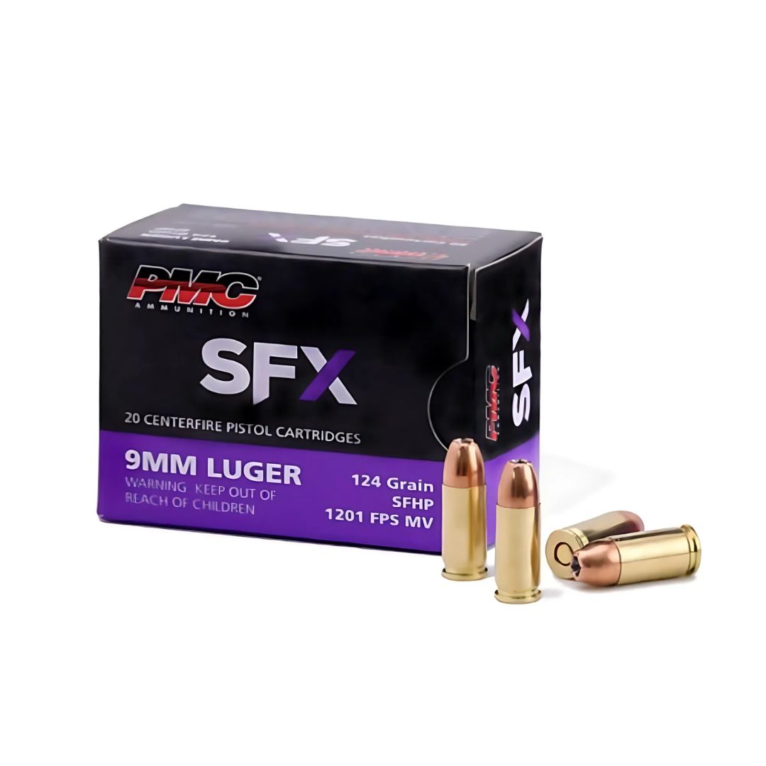 Munição PMC 9mm Luger 124GR SFHP SFX