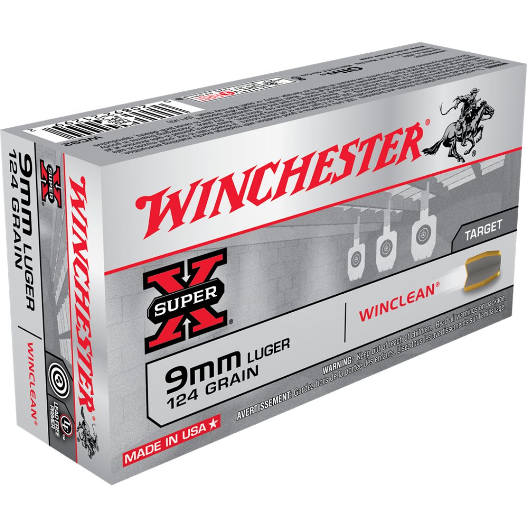 Munição Winchester Super-X WinClean 9mm Luger 124gr