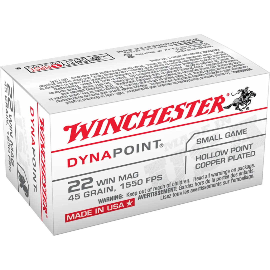 Munição Winchester Dyna Point .22 WMR 45gr