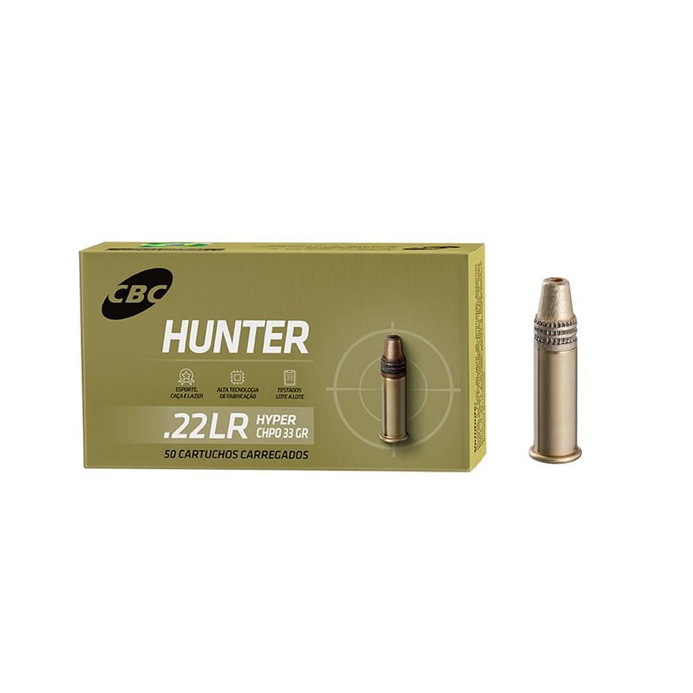 Cartucho CBC 22 LR 33gr Hunter Hyper (50un)