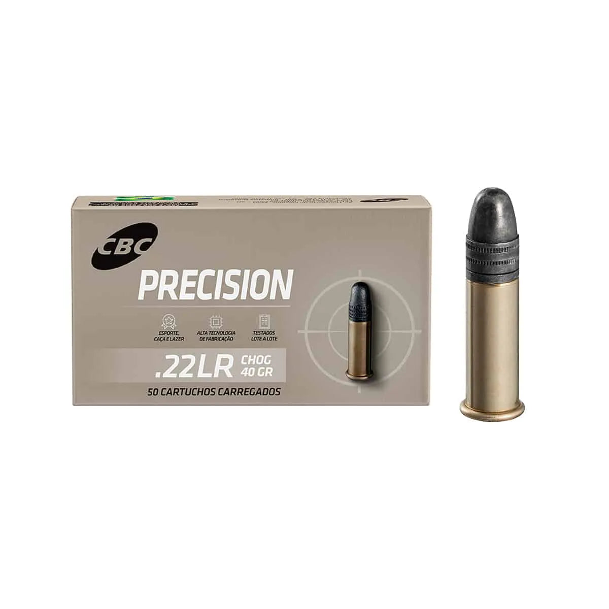 Munição CBC .22 LR Precision CHOG 40GR