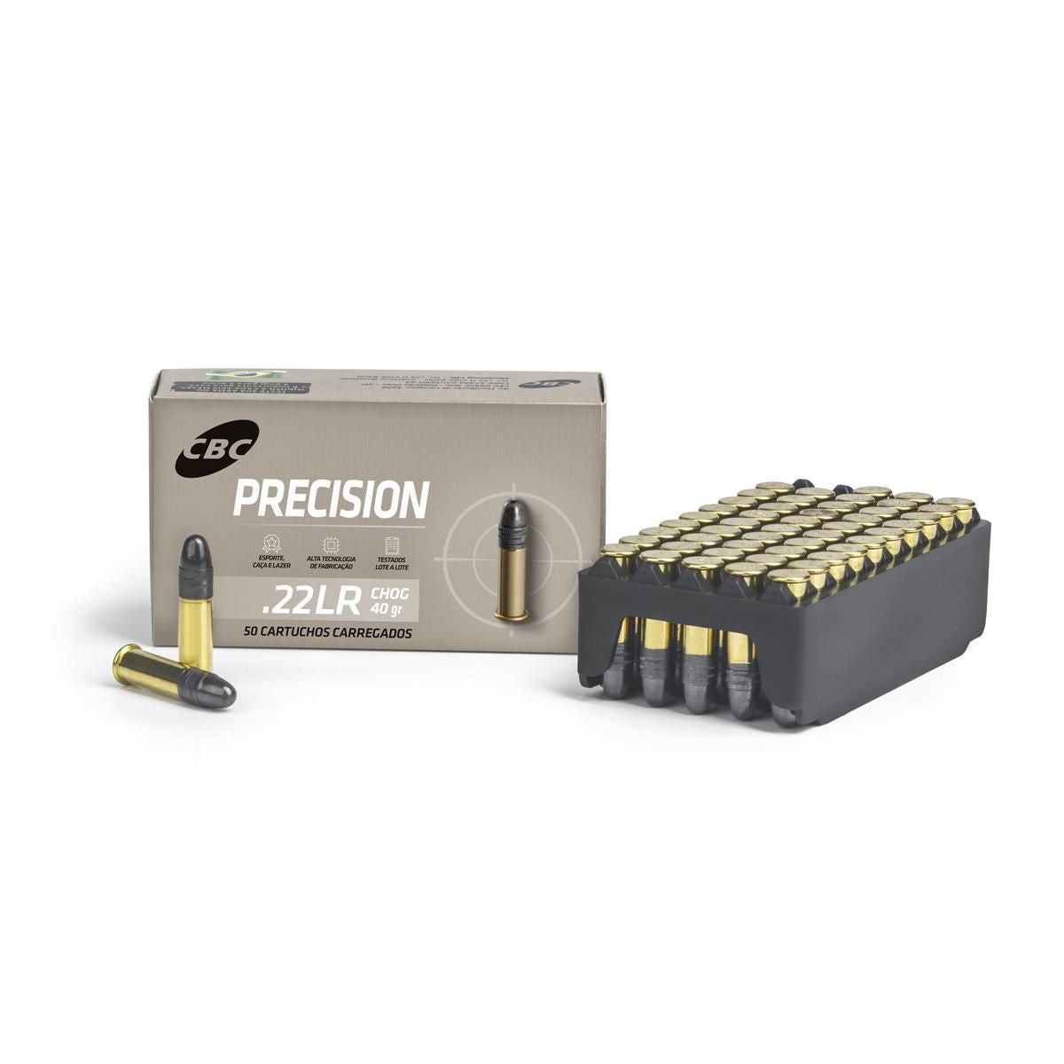 Munição CBC .22 LR Precision Subsônico CHOG 40GR