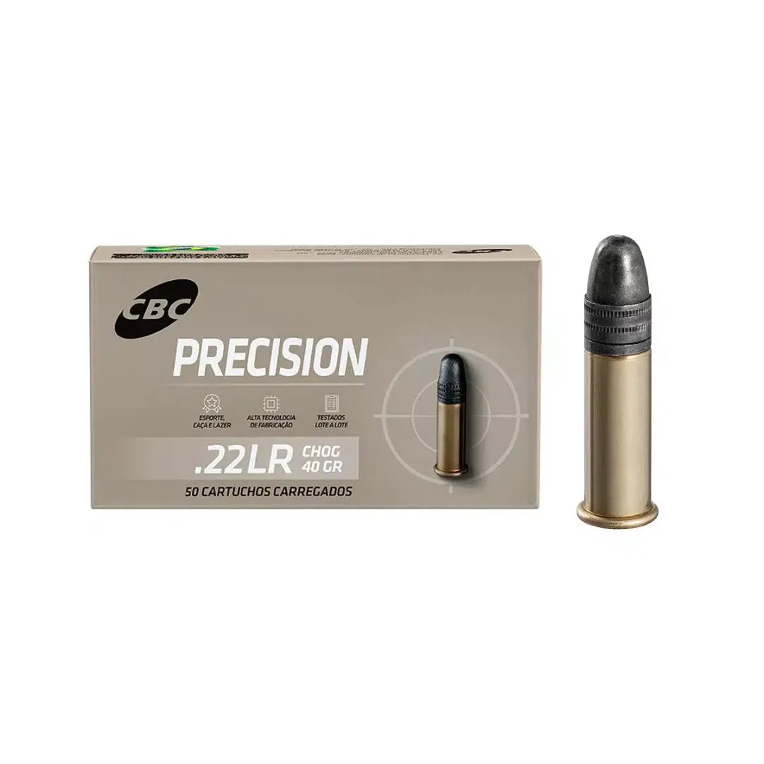 Munição CBC .22 LR Precision Subsônico CHOG 40GR